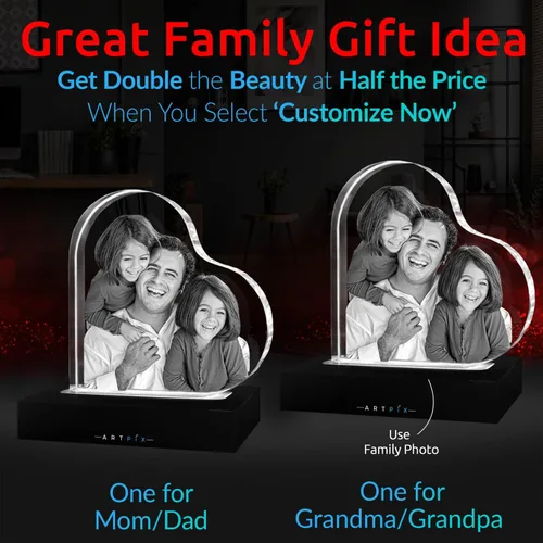 Miniatura 2 de ArtPix 3D Foto de cristal, regalos personalizados para mujeres, hombres, esposa, marido, mamá, grandes regalos personalizados con tu propia foto