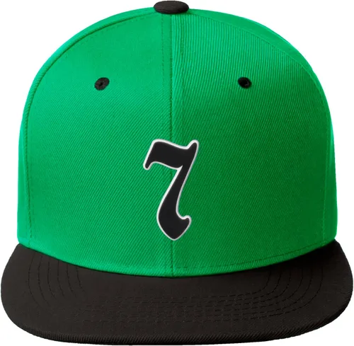 Miniatura 583 de Daxton Gorra clásica con visera de billete plano con letras del alfabeto inglés antiguo de la A a la Z