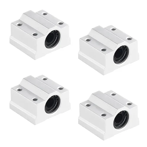 Miniatura 3 de 2 guías de eje de varilla de movimiento lineal de 8 mm x 200 mm con 4 cojinetes de bolas SCS8UU y 4 guías de soporte de riel de aluminio SK8, juego