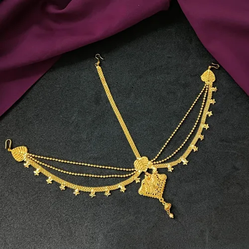 Miniatura 2 de Efulgenz Indian Bollywood Vintage Mange Tikka Crystal Kundan Head Chain Bridal Wedding Jewelry Hair Accessories