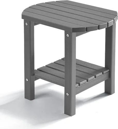 Miniatura 12 de PASAMIC Mesa auxiliar plegable para exteriores, mesa auxiliar de polietileno de alta densidad para exteriores, mesa de patio para todo tipo de clima