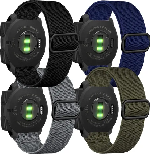Miniatura 9 de GARTOO Correa de silicona elástica de nailon para Garmin Instinct 2 Solar - Correa de muñeca suave, para hombres/mujeres, táctica/marea/deportes