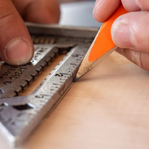 Miniatura 5 de Lápices de carpintero, paquete de 15 con sacapuntas y contenedor de almacenamiento, lápices planos de construcción para enmarcar, carpintería