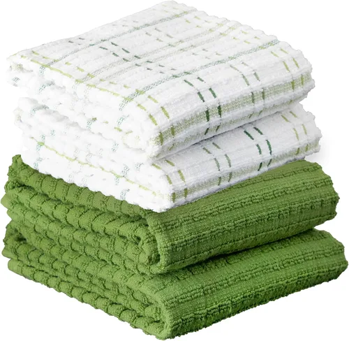 Miniatura 7 de Ritz Royale Collection - Juego de paños de cocina de 100 % algodón peinado, altamente absorbente, 13-3/4 x 12 pulgadas, 3 unidades, grafito sólido