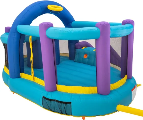 Miniatura 4 de Sportspower INF-2415 Whack-A-Play - Casa inflable con aro de baloncesto, tobogán y soplador de inflado rápido: edad recomendada de 3 a 8 años