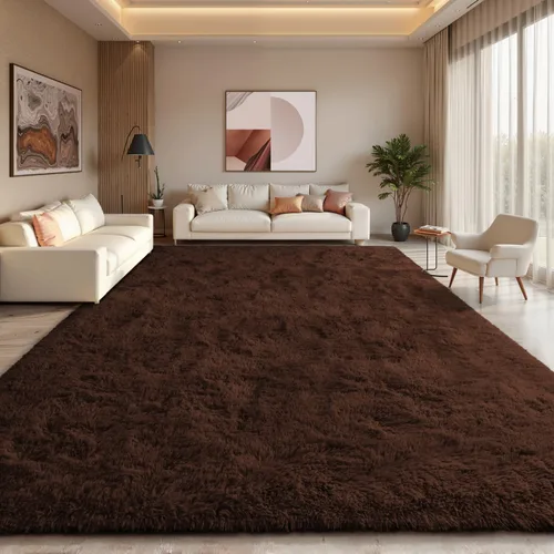 Miniatura 115 de EVOIONOS - Alfombra redonda gris para dormitorio, 5x5 pies; alfombras circulares suaves y esponjosas para sala de estar, alfombras de felpa peludas