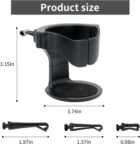 Miniatura 2 de 1 pieza de soporte para vaso para automóvil, soporte portátil de ABS ajustable con varilla de carga antideslizante universal para ceniceros