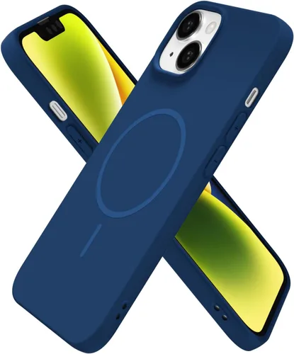 Miniatura 198 de oakxco Funda de silicona Mag Safe para iPhone 17 Pro Max, funda magnética delgada y fina compatible con carga inalámbrica MagSafe, bonita funda Negro