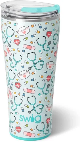 Miniatura 97 de Swig Life - Vaso aislante de 22 onzas, vaso de viaje para café con tapa, taza de café para viaje compatible con portavasos, de acero inoxidable