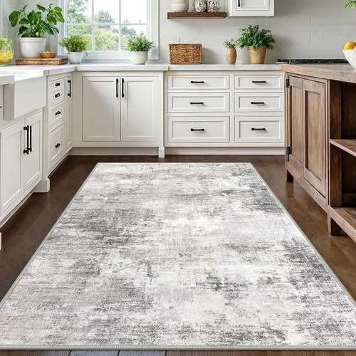 Miniatura 452 de IOHOUZE Alfombra abstracta lavable de 3 x 12 pies para pasillos, antideslizante para cocina, camino de entrada de lana sintética para interiores