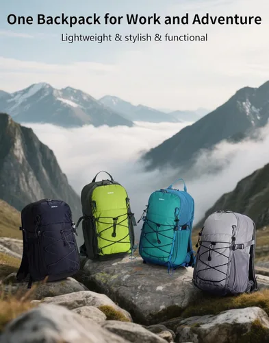 Miniatura 8 de ECOHUB Mochila pequeña de senderismo para hombres y mujeres, mochilas de viaje ligeras de 20 litros, resistentes al agua, para acampar, ciclismo