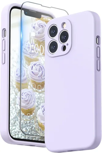 Miniatura 31 de SURPHY Funda para iPhone 13 Pro con protector de pantalla, Fundas de silicona líquida para iPhone 13 Pro