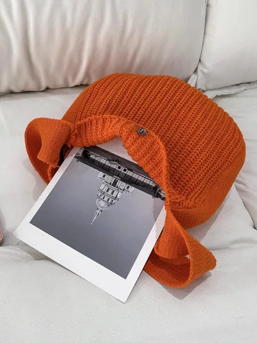 Miniatura 35 de ENBEI Bolsos de hombro para mujer Bolsos de ganchillo Bolso de punto grande Bolso de mano estético para la escuela lindo Bolsas de mano Bolsa