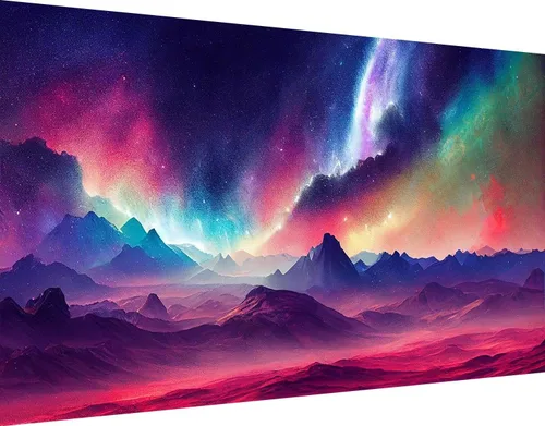 ijbnhd Kit de pintura de diamantes grandes para adultos, kit de arte de diamantes grandes para adultos, Aurora Mountain, taladro completo, arte de