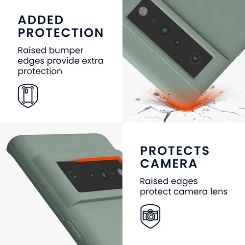 Miniatura 754 de kwmobile Funda Compatible con Google Pixel 6 Pro - Funda de teléfono de silicona TPU con acabado suave - Azul Arrecife