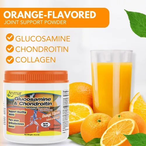 Miniatura 6 de Arymar Glucosamina Chandroitin Powder (1500 mg/1200 mg) - Suplemento de apoyo a la salud de las articulaciones - Ayuda a mantener la movilidad