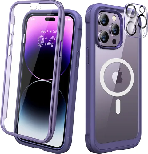 Miniatura 203 de Diaclara - Funda compatible con iPhone 11, carcasa resistente de cuerpo completo con protector de pantalla integrado sensible al tacto y Transparente