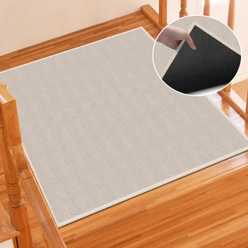 Miniatura 18 de GOYLSER Alfombras de Escalera de Yute Antideslizantes con Respaldo de Goma, 15 Piezas Tapetes Negros para Escaleras de Interiores, Almohadillas