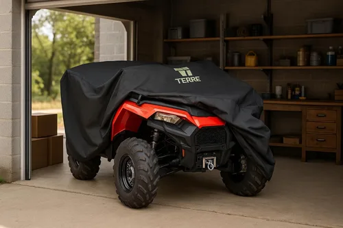 Miniatura 6 de Terre Products Funda para ATV Impermeable de Servicio Pesado con Ajuste Universal para Cuatrimoto, Poliéster Oxford 600D Resistente a Rayos UV