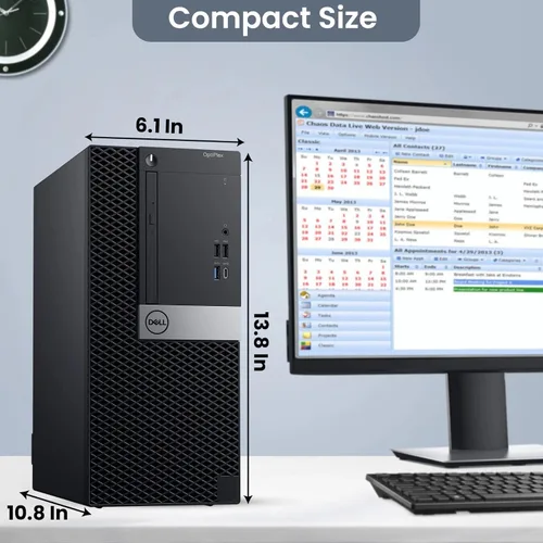 Miniatura 3 de Dell Torre PC de sobremesa – Procesador Intel Core i5-6500 de 6ª generación – 8 GB DDR4 RAM – 256 GB SSD – Teclado y mouse – Wi-Fi – Oficina, Hogar
