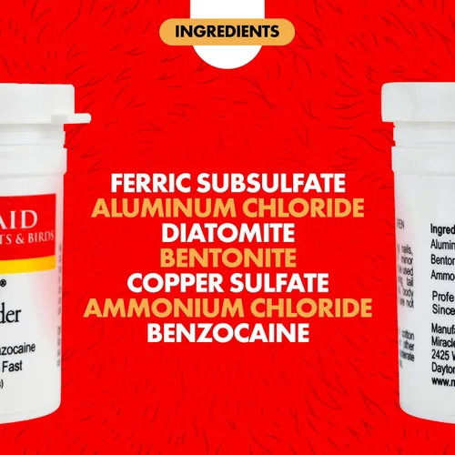 Miniatura 2 de Miracle Care Kwik Stop astringente en polvo para perros, gatos y pájaros, 0.5 onzas, polvo de acción rápida para detener la sangre con benzocaína