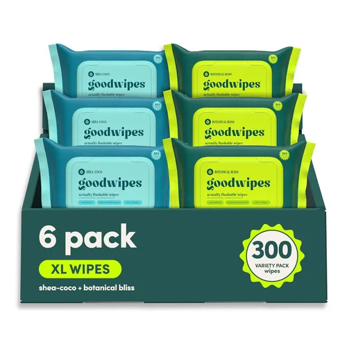 goodwipes Toallitas Desechables por el Inodoro para el Trasero - Toallitas Húmedas Extra Grandes para Adultos para Mujeres y Hombres - Esenciales