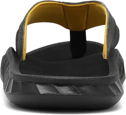 Miniatura 4 de ChayChax Men's Flip Flops Arch Support Beach Sandals Outdoor Sport Thong Sandal with Soft Footbed