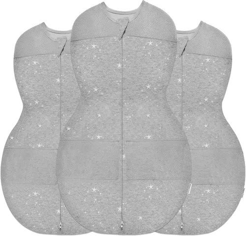 Miniatura 22 de Happiest Baby Sleepea - Manta de 5 segundos, 100 % algodón orgánico, diseñada por médicos que promueve el desarrollo saludable de la cadera, paquete