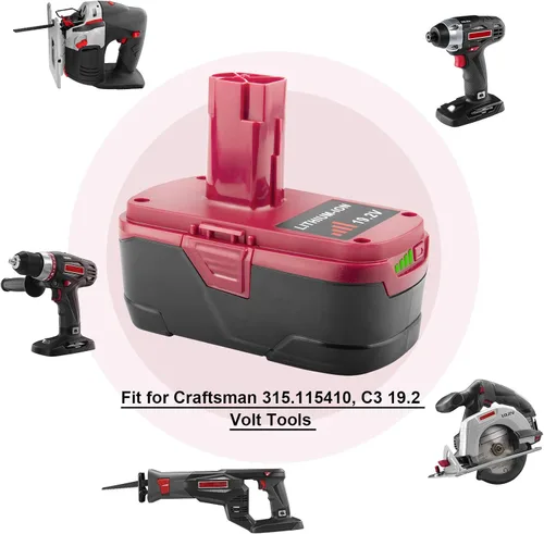 Miniatura 2 de ARyee Reemplazo de 19.2 voltios 6.0Ah para batería de iones de litio Craftsman DieHard C3 XCP Craftsman 19.2v batería 130279005 11375 1323903