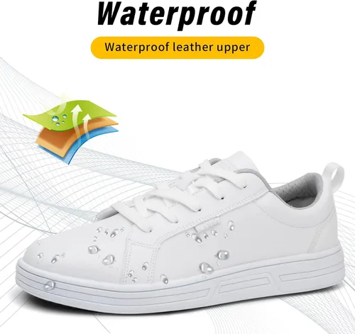 Miniatura 2 de LMQLZHYC Zapatos de trabajo antideslizantes para hombre, zapatos de servicio de alimentos, zapatos de chef, zapatos de enfermería