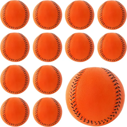 Miniatura 10 de GKK Pelotas de béisbol de espuma, paquete de 12 pelotas de béisbol suaves para jóvenes y adolescentes, pelotas de entrenamiento de espuma