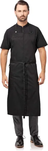 Miniatura 2 de Chef Works Brio Chef's Bib Delantal para hombre, Negro