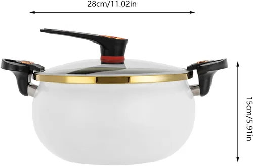 Miniatura 2 de Olla a presión micro de 8.45 cuartos de galón, antiadherente, utensilios de cocina para microondas, olla versátil con tapa, olla grande inferior