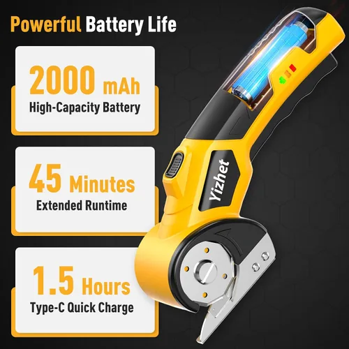 Miniatura 3 de Cortador eléctrico de la cartulina con la batería 2000mAh 0.25in corte para las cajas artesanías Electric Box Cutter 2000mAh Battery 45Mins