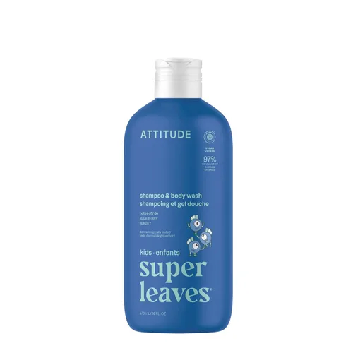 Miniatura 12 de ATTITUDE Champú y gel de baño para niños, limpiador de cabello y cuerpo verificado por EWG, jabón dermatológicamente probado, productos de baño a
