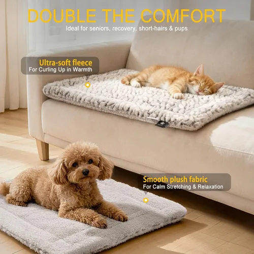 Miniatura 4 de Almohadilla autocalentable para gatos, cama autocalentable de 27.5 x 18.5 pulgadas, alfombrilla térmica para gatos, alfombrilla extra cálida