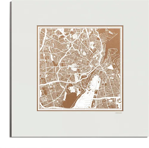 Miniatura 112 de O3 Design Studio Mapa de corte de papel Madrid negro mate de 20 x 20 pulgadas