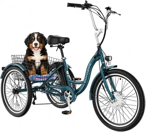 Miniatura 10 de MOONCOOL Triciclo Eléctrico para Adultos 350W/500W 36V/48V Batería Extraíble 20/24/26 Pulgadas 7 Velocidades 3 Ruedas Bicicletas Eléctricas