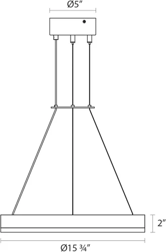 Miniatura 2 de Sonneman Corona - Anillo colgante LED regulable de 16 pulgadas para isla de cocina, comedor o sala de estar, aluminio satinado brillante Aluminio