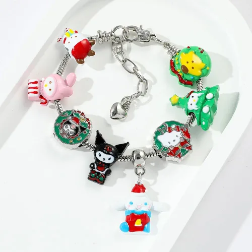 Miniatura 4 de WENZHUINS Juego de pulseras con dijes, pulsera ajustable con temática de anime, regalo de cumpleaños, Halloween, regalos de Navidad