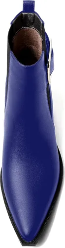 Miniatura 3 de Botas altas de tacón medio grueso con punta elástica mate para mujer, 2.5 pulgadas