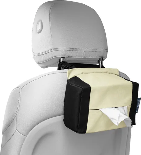 FH Group E-Z Travel™ - Dispensador de pañuelos para servilletas, se adapta a la mayoría de automóviles, SUV, camiones y camionetas, color beige