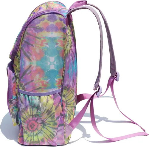 Miniatura 3 de ESVAN Mochila de malla con estampado original, bolsa transparente, paquete para universidad, playa, gimnasio, multiusos, mujeres y hombres, I, Casual