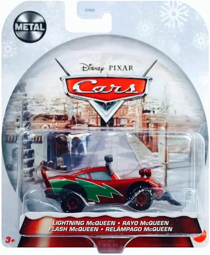 Miniatura 5 de Disney Pixar Cars Holiday Christmas Special Edition Winter Series - Paquete de fundición a presión de 3 autos – Mater, Lightning McQueen y moto