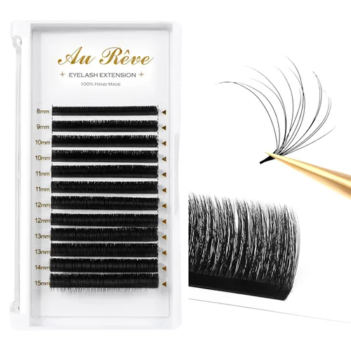 Miniatura 13 de Extensiones de pestañas YY, extensiones de pestañas Y, rizo D, 0.003 in, 0.472 in, bandeja mixta en forma de Y, volumen 4D, pestañas postizas de uso