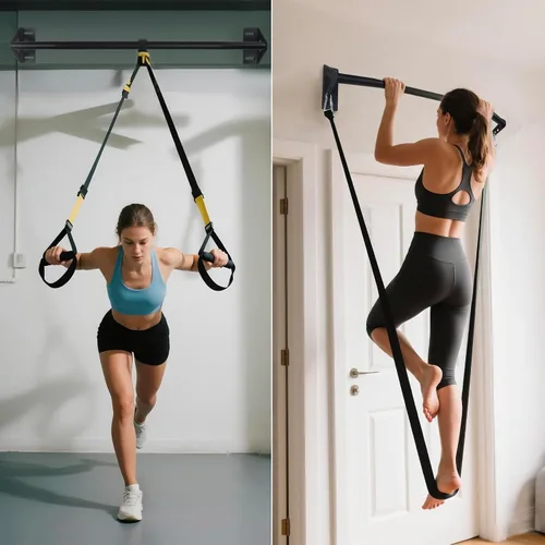 Miniatura 5 de Wall Mounted Pull Up Bar Doorway, Heavy Duty Strength Training Pull-Up & Chin Up Bars for Doorframe, Support Beam or Joist Mount Thick Metal Sturdy