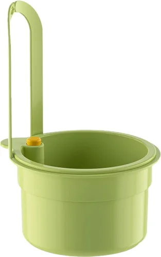 Colador colgante de residuos de alimentos para fregadero, cesta coladora de fregadero con descarga de prensa, diseño autolimpiante, colador de Verde