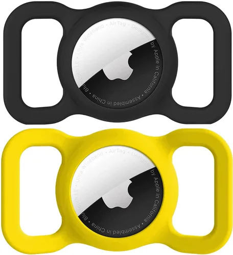 Miniatura 8 de Soporte para AirTag para collar de perro [2 unidades] Soporte impermeable de silicona elástica de alta resistencia para perros y gatos
