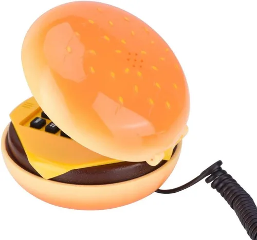 Miniatura 7 de Hamburger House Phone – Regalo novedoso de teléfono de hamburguesa para el hogar, restaurante, hotel, decoración de oficina