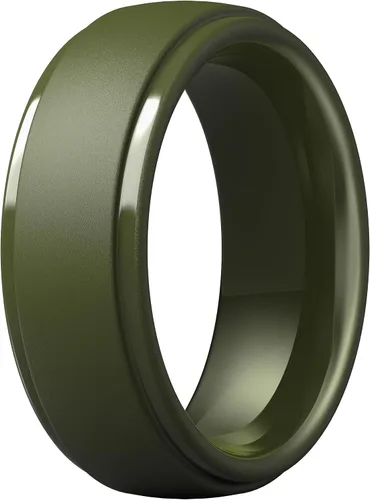 Miniatura 55 de ThunderFit Anillos de boda de silicona para hombre, 0.394 in de ancho y 0.098 in de grosor, paquete múltiple de variedad 1-7